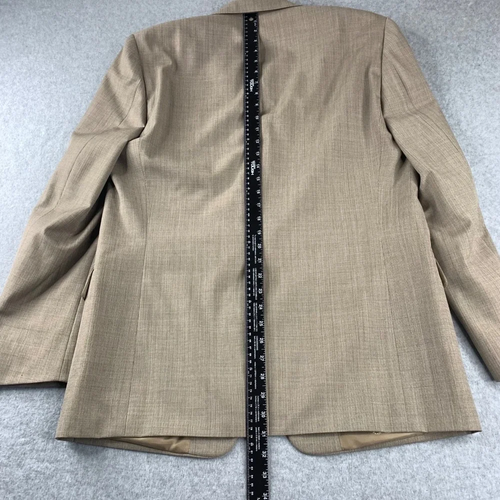 Lauren Ralph Lauren‎ Blazer 42L Brown Wool Blend Natural Stretch Jacket